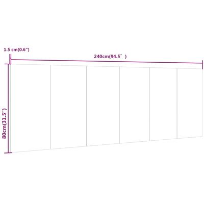 vidaXL seinale kinnitatav voodipeats, Sonoma tamm, 240x1,5x80 cm