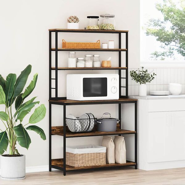 vidaXL K&ouml;&ouml;giriiul Suitsetatud tamm 100 x 40 x 168 cm Tehispuit