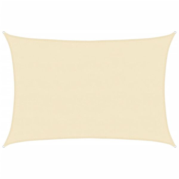 vidaXL päikesepuri 160 g/m² kreemjas 5 x 6 m HDPE