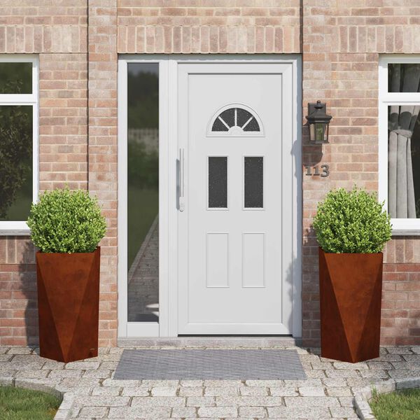 vidaXL Taimekast 2 pcs Rooste 40 x 40 x 75 cm terase t&uuml;&uuml;p