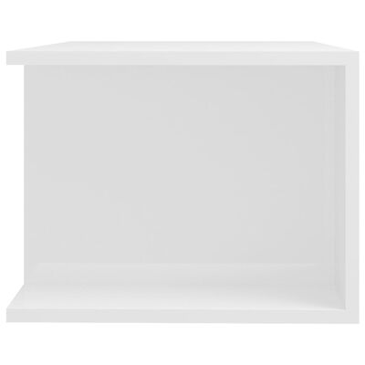 vidaXL telerialus LED-tuledega, kõrgläikega, valge, 90 x 39 x 30 cm