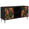 vidaXL Telerikapp ZAANDAM 102 x 33 x 51 cm Must tamm Tehispuit