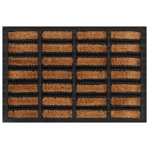vidaXL uksematt, ristk&uuml;lik, 40 x 60 cm, kumm ja kookoskiud