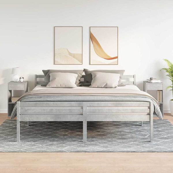 vidaXL sahtliga &ouml;&ouml;kapid 2 tk, betoonhall, 35x34x66,5 cm