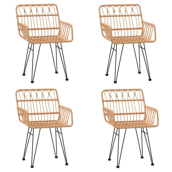 vidaXL 5-osaline aiamööbli komplekt, polürotang