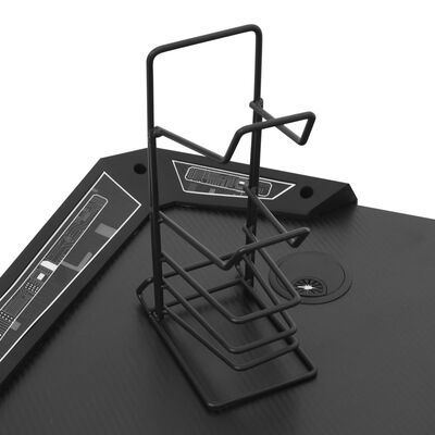 vidaXL mänguri arvutilaud Y-jalgadega, must, 110x60x75 cm