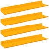 vidaXL Ujuv riiul 4 pcs Kollane sinep 40 x 8,5 x 2,5 cm Teras