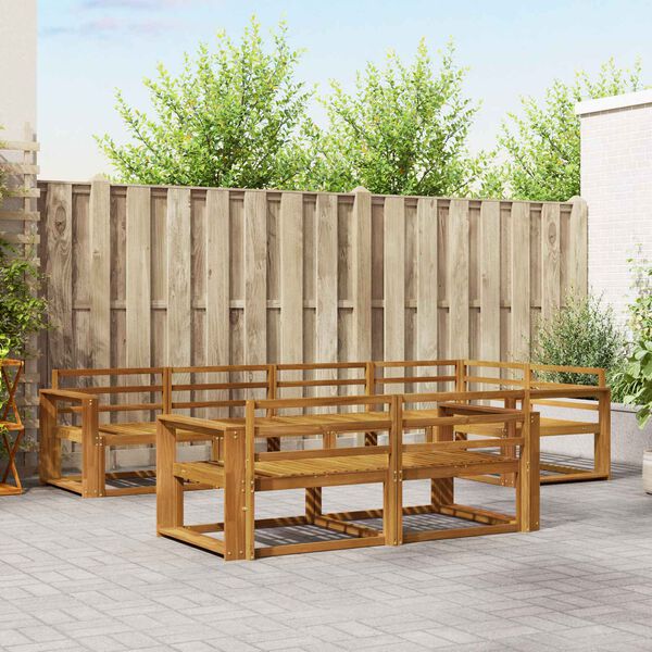 vidaXL V&auml;li diivanikomplekt 7 pcs Neutraalne Tugev akatsiapuu