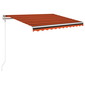 vidaXL automaatne varikatus, LED, tuuleandur 300 x 250 cm oranž/pruun