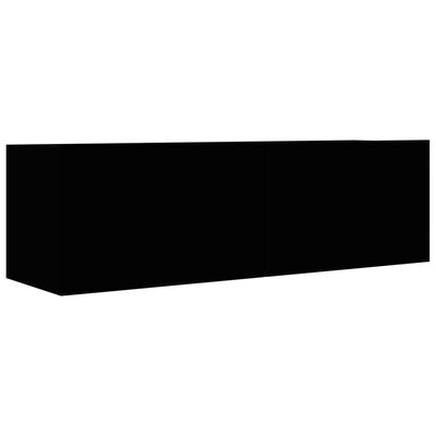 vidaXL 7-osaline telerikapikomplekt, must, puitlaastplaat