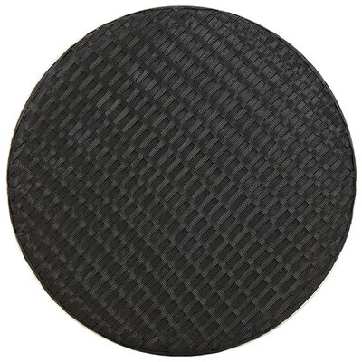 vidaXL teelaud, must, 45 cm, polürotang