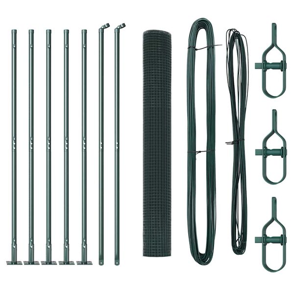 vidaXL Aiapost Roheline 10 x 1 m (16 x 16 mm v&otilde;rk) Teras