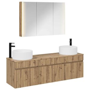 vidaXL Vannitoa kapikomplekt 4 pcs Artisan tamm Tehispuit