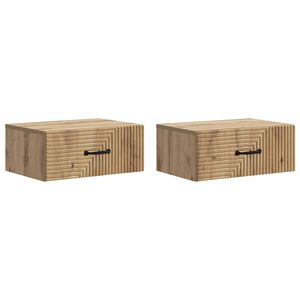 vidaXL Seinale kinnitatav &ouml;&ouml;tis 2 pcs Artisan tamm 49 x 34,5 x 20 cm