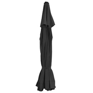 vidaXL asenduskangas aia p&auml;ikesevarjule, must, 515 cm