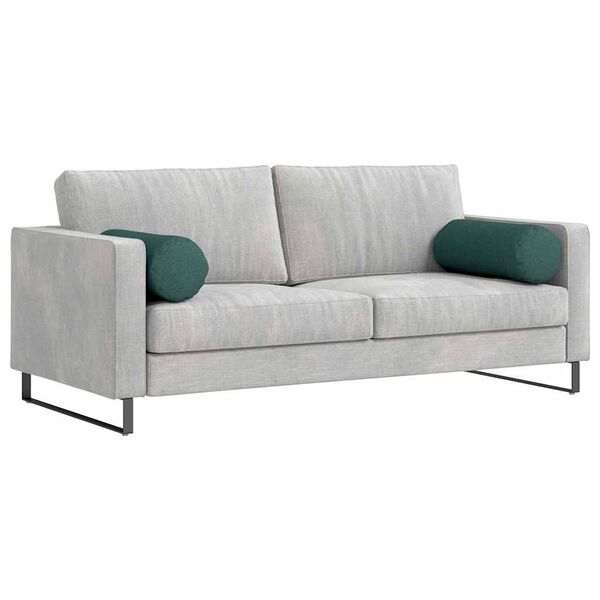 vidaXL Padjad 2 pcs Tume rohelise Ø 25 x 70 cm kangas