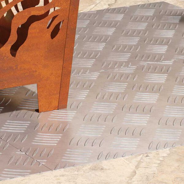 vidaXL Astme katte Ristk&uuml;lik 4 pcs H&otilde;bedane 70 x 40 cm Alumiinium