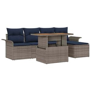 vidaXL Aia Diivanikomplekt ladustamisega 6 pcs Hall Pol&uuml;rooster