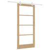 vidaXL Libisev uks Neutraalne 93 x 202 cm Soe m&auml;nnipuit ja klaas