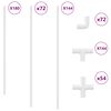 vidaXL PVC toru 29 pcs Valge PP ja PE
