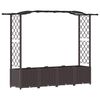 vidaXL T&otilde;stetud Padi Kase ja Katusega Pruun 204 x 40 x 138 cm PP