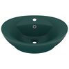 vidaXL valamu, ovaalne matt tumeroheline 58,5 x 39 cm keraamiline