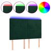 vidaXL LED-voodipeats, tumeroheline, 144x5x118/128 cm, samet