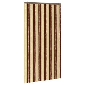 vidaXL S&auml;&auml;sev&otilde;rk Chenille Pruun ja beež 118 x 220 cm 100% PP
