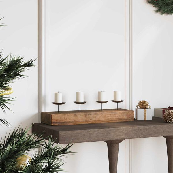 vidaXL K&uuml;&uuml;nlahoidja Neutraalne 50 x 15 x 10 cm Tiikpuu