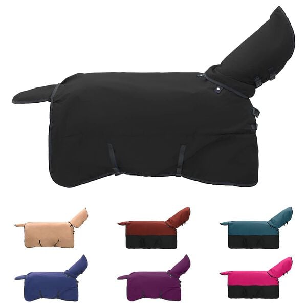 vidaXL Hobuste K&auml;tter Tume roheline ja must 95 cm Pol&uuml;ester