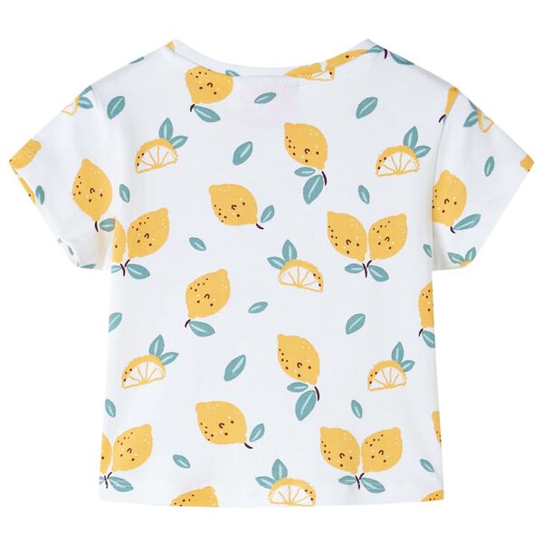 Laste T-särk seotava alläärega, ekrüü, 140