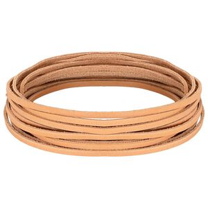 vidaXL Nahk Rihm 1 Helepruun 200 x 0,3 cm Nahk