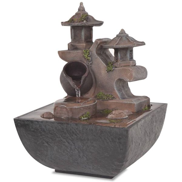 vidaXL toapurskkaev LED-tulega, polüvaik