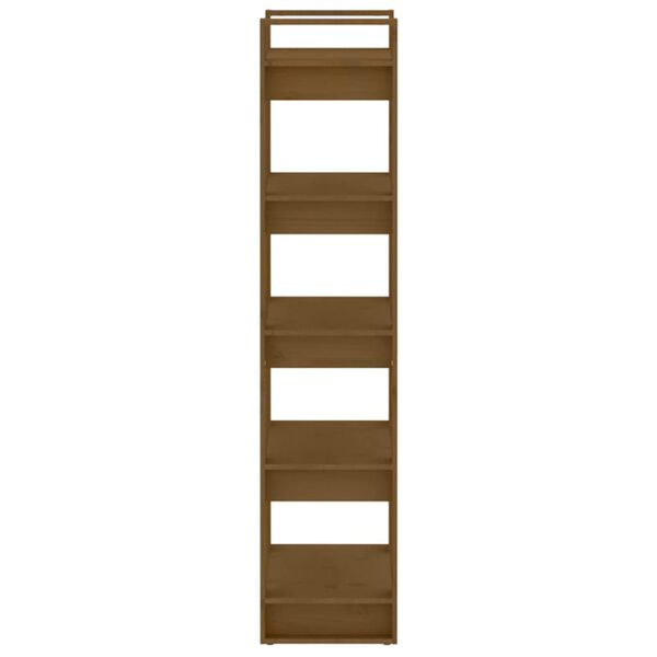 vidaXL raamaturiiul/ruumijagaja, meepruun, 60 x 35 x 160 cm, männipuit