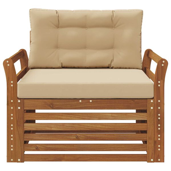 vidaXL V&auml;li diivanikomplekt Tugev akaatsiapuit ja pol&uuml;ester Neutraalne