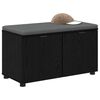 vidaXL Hallipink padjaga ladustamisega Must tamm 80 x 46 x 46 cm