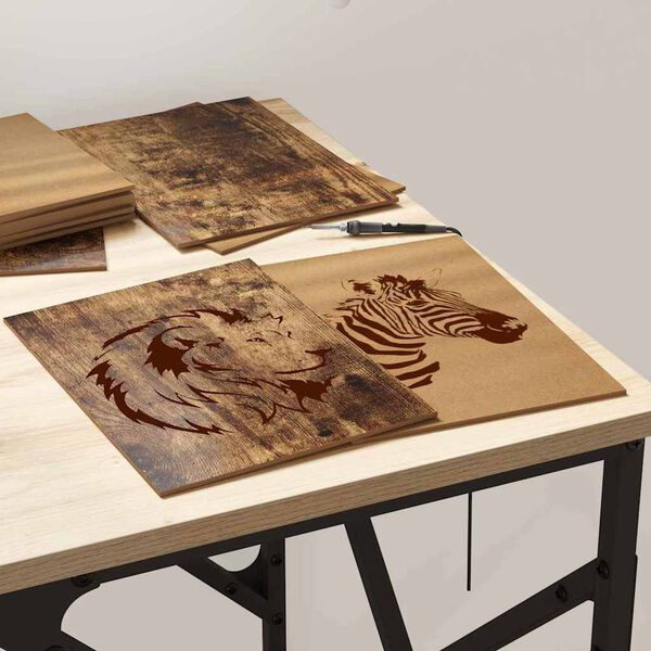 vidaXL Dekor Paneelid 150 pcs Suitsetatud tamm 21 x 30 x 0,27 cm