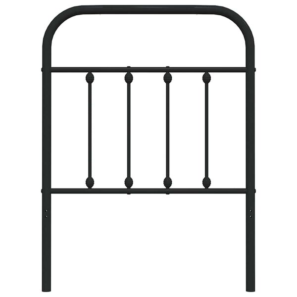 vidaXL metallist voodipeats, must, 75 cm