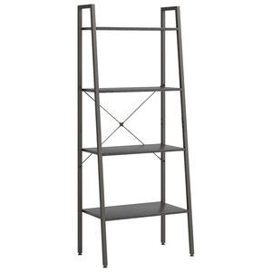 vidaXL 4-korruseline riiul, must, 56x35x140 cm