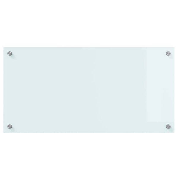 vidaXL Kögi Splashback Valge 80 x 40 cm karastatud klaas