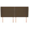 vidaXL voodipeats servadega, tumepruun, 183x23x118/128 cm, kangas