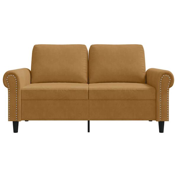 vidaXL 2-kohaline diivan, pruun, 120 cm, samet