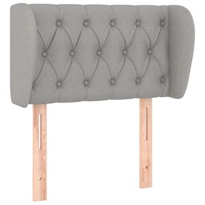 vidaXL voodipeats servadega, helehall, 83x23x78/88 cm, kangas