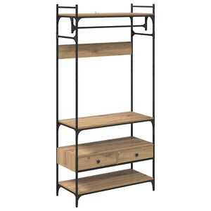 vidaXL Garderoobikapp käsitöötamm 89 x 39 x 184.5 cm Tehispuit