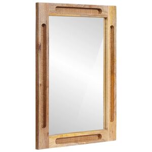 vidaXL Vannitoa peegel peegliga Pruun 50 x 2,5 x 70 cm Tugev mango puu