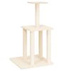vidaXL kassimaja sisalköitega kraapimispostidega, kreemjas, 85,5 cm