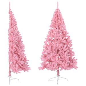 vidaXL poolik kunstkuusk alusega, roosa, 180 cm, PVC