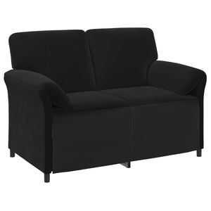 vidaXL 2-kohaline diivan Must 138 x 83 x 95 cm Samet