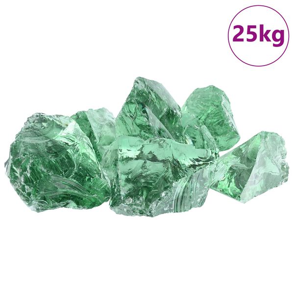 vidaXL Aia Kivid Hele roheline 12 cm Klaas