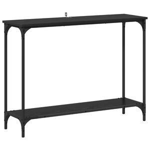 vidaXL Konsoollaud Must tamm 101 x 30.5 x 75 cm Tehispuit